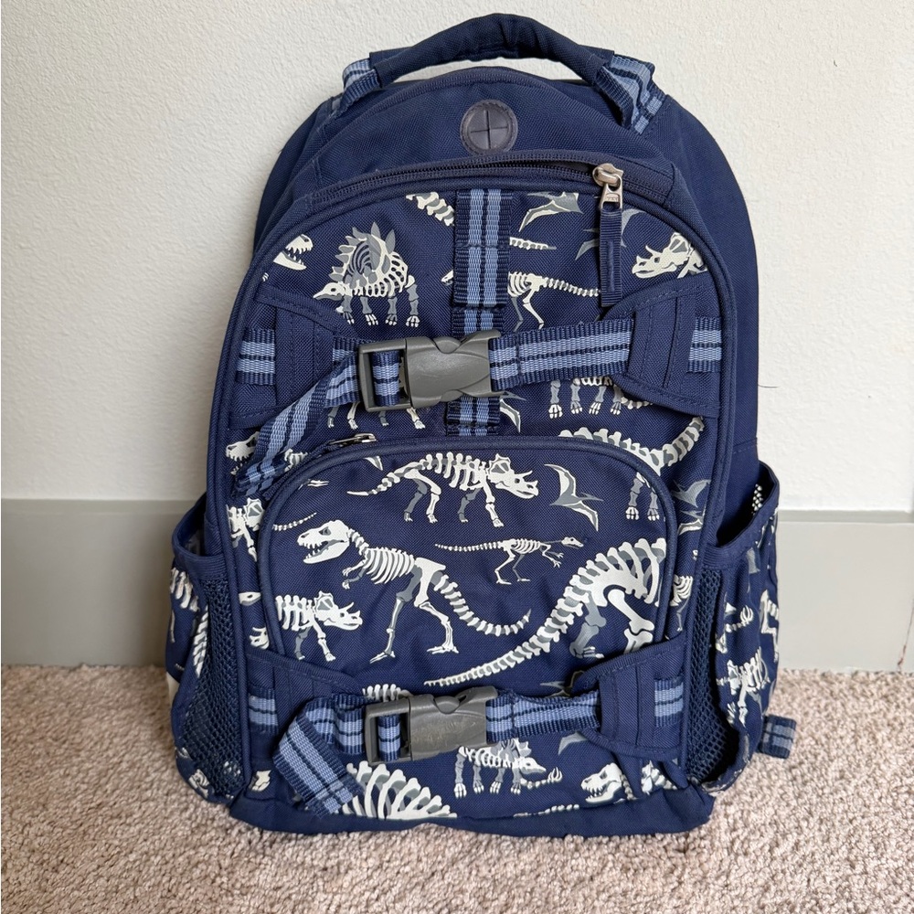 Pottery Barn Dinosaur Skeleton Print Backpack